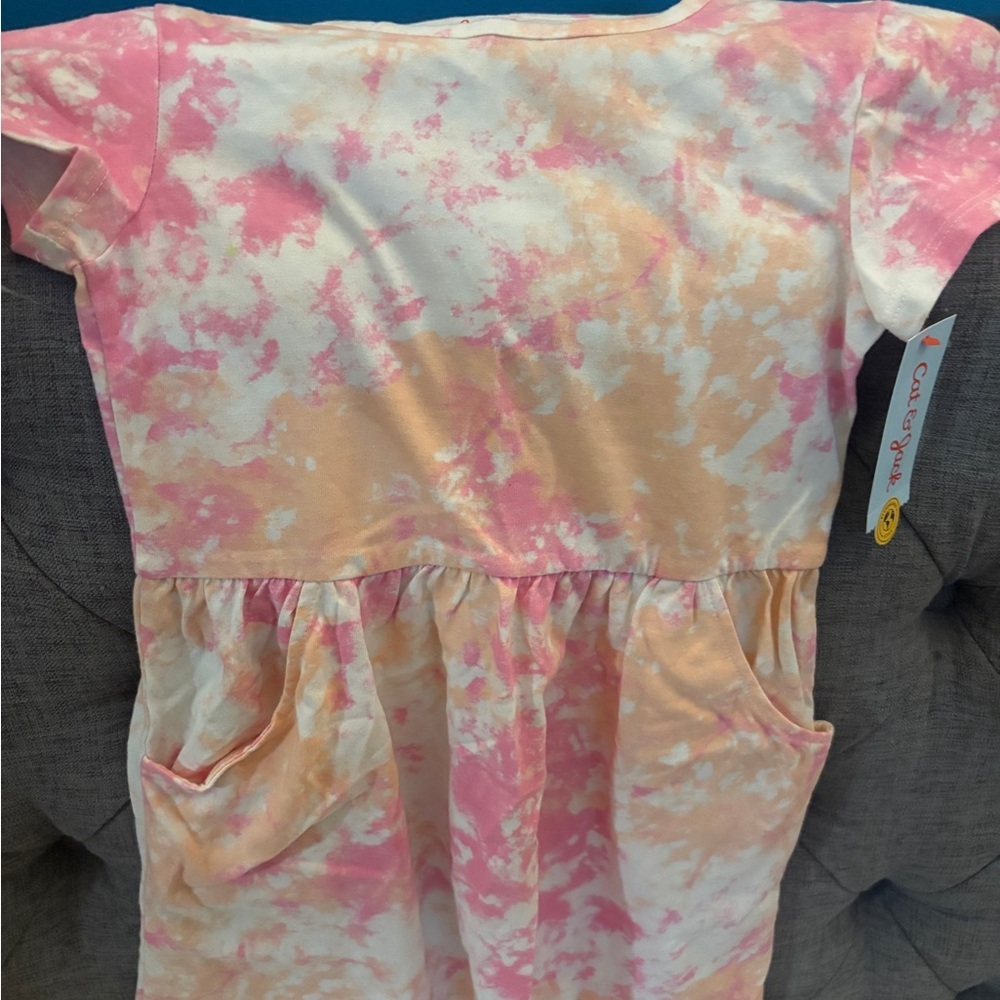 Pink and Orange Tie-Dye Dress NWT Sz8 Spring/ Summer 🌞